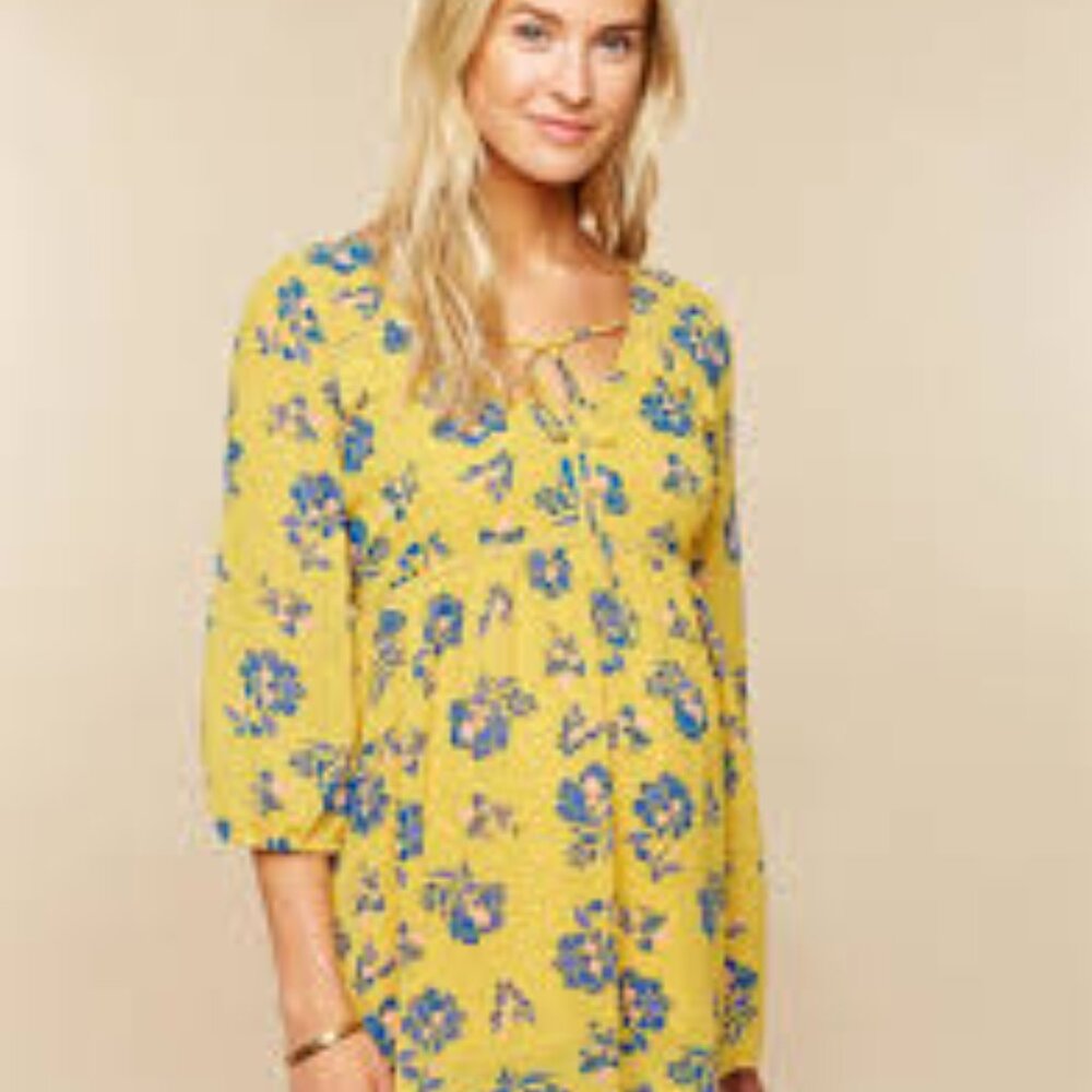MOTHERHOOD MATERNITY TIE FRONT MATERNITY FLORAL PRINT SIZE XL BRAND NEW